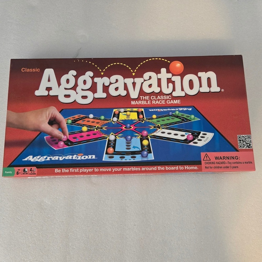 Aggravation The Classic Marble Race Game Winning Moves 2-6 Players Retro Family